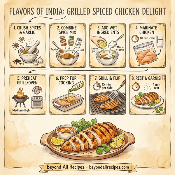 Flavors of India: Grilled Spiced Chicken Delight instructions