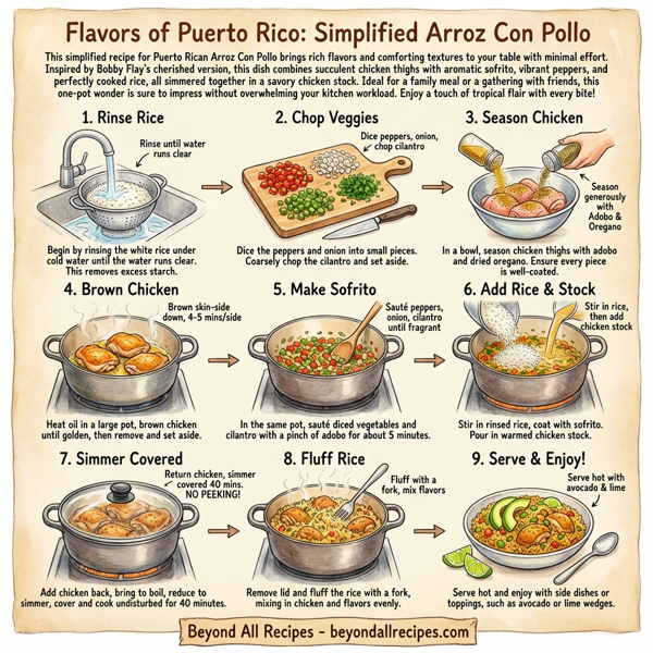 Flavors of Puerto Rico: Simplified Arroz Con Pollo instructions