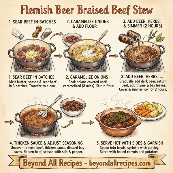 Flemish Beer Braised Beef Stew instructions