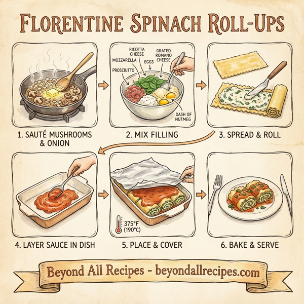 Florentine Spinach Roll-Ups instructions