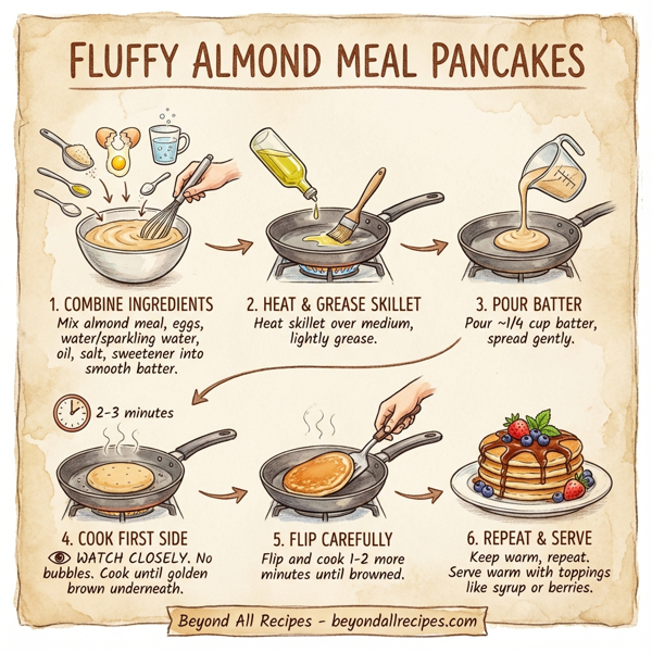 Fluffy Almond Meal Pancakes instructions