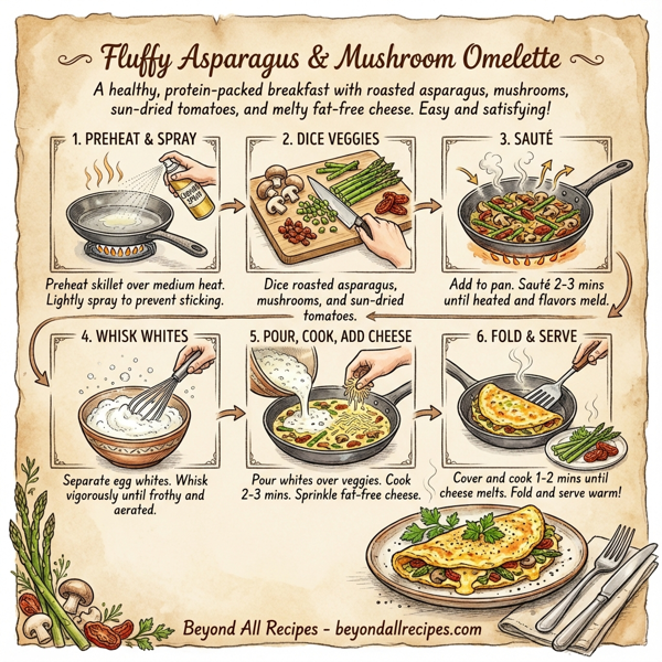 Fluffy Asparagus and Mushroom Omelette instructions