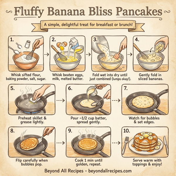 Fluffy Banana Bliss Pancakes instructions
