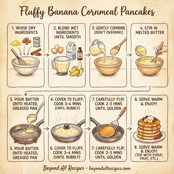 Fluffy Banana Cornmeal Pancakes instructions