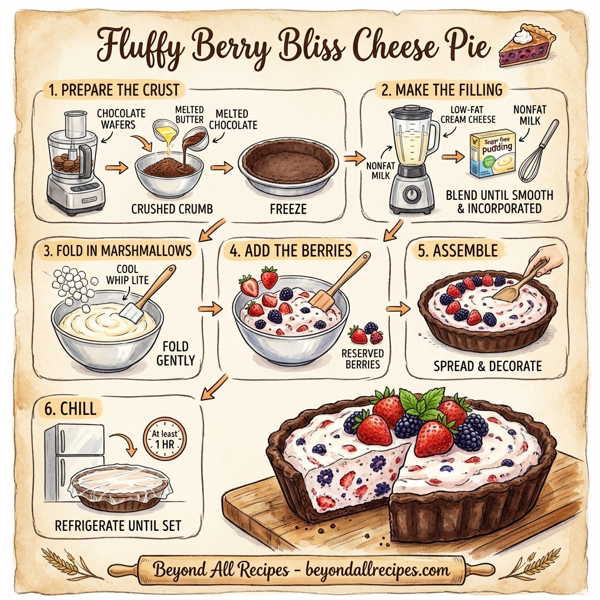 Fluffy Berry Bliss Cheese Pie instructions