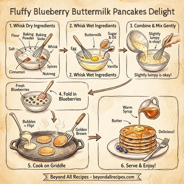 Fluffy Blueberry Buttermilk Pancakes Delight instructions