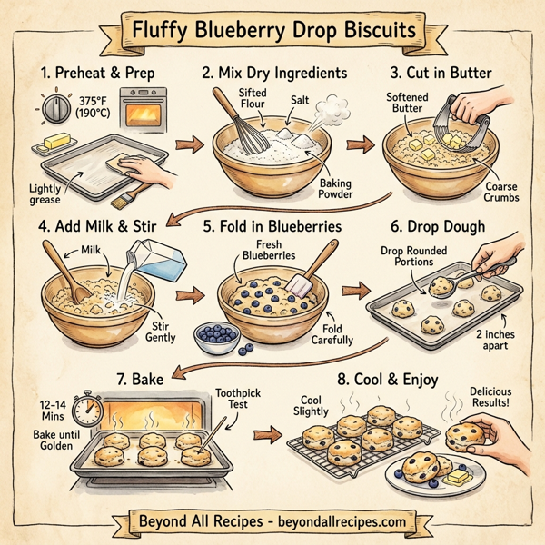 Fluffy Blueberry Drop Biscuits instructions