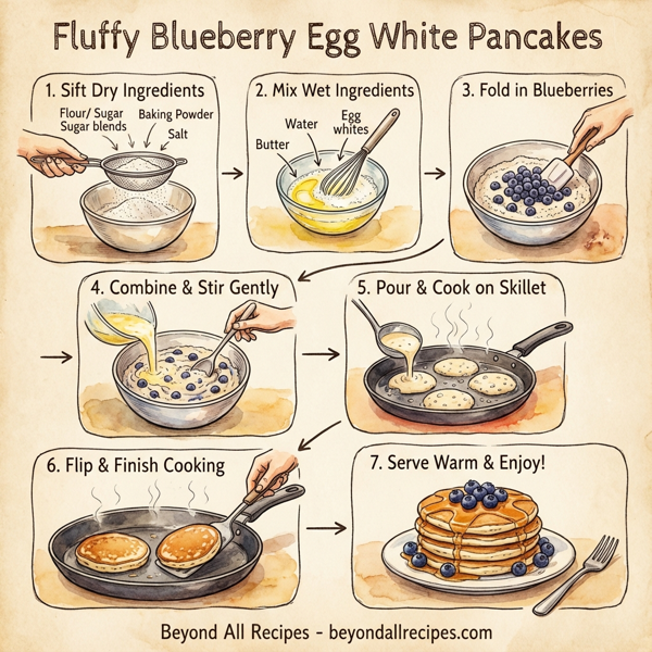 Fluffy Blueberry Egg White Pancakes instructions