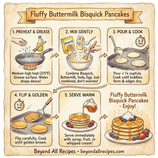 Fluffy Buttermilk Bisquick Pancakes instructions