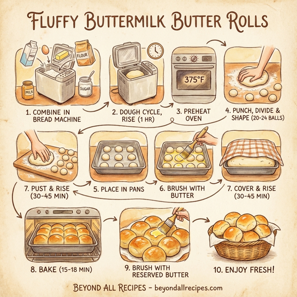 Fluffy Buttermilk Butter Rolls instructions