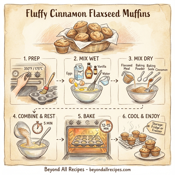 Fluffy Cinnamon Flaxseed Muffins instructions