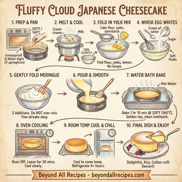 Fluffy Cloud Japanese Cheesecake instructions