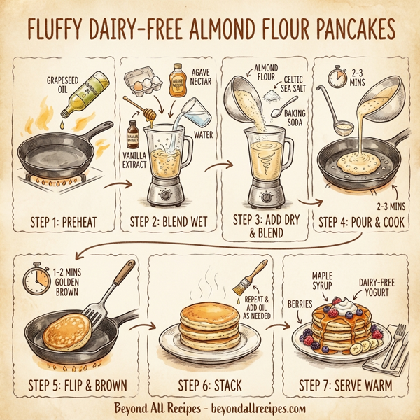 Fluffy Dairy-Free Almond Flour Pancakes instructions