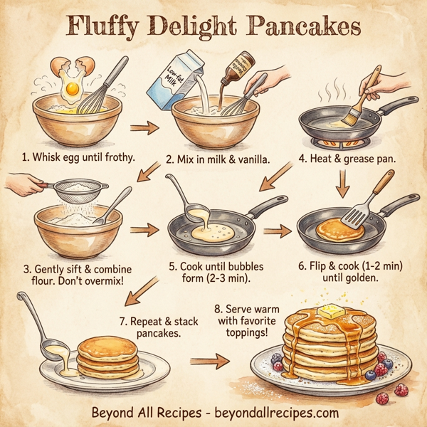 Fluffy Delight Pancakes instructions