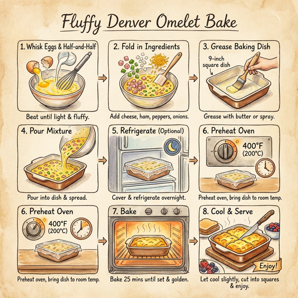 Fluffy Denver Omelet Bake instructions