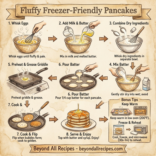 Fluffy Freezer-Friendly Pancakes instructions