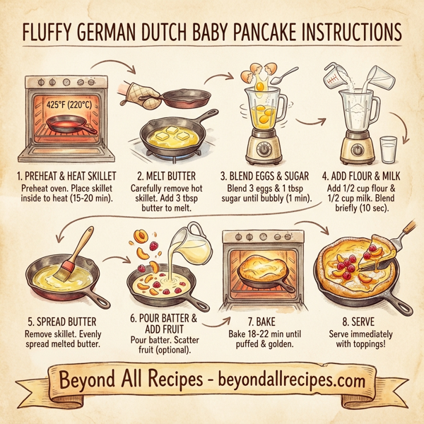 Fluffy German Dutch Baby Pancake instructions