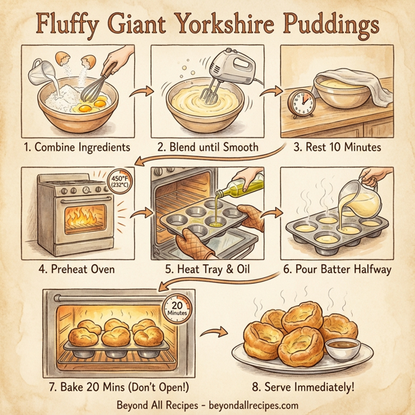 Fluffy Giant Yorkshire Puddings instructions