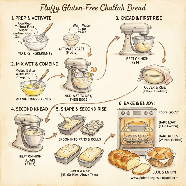 Fluffy Gluten-Free Challah Bread instructions