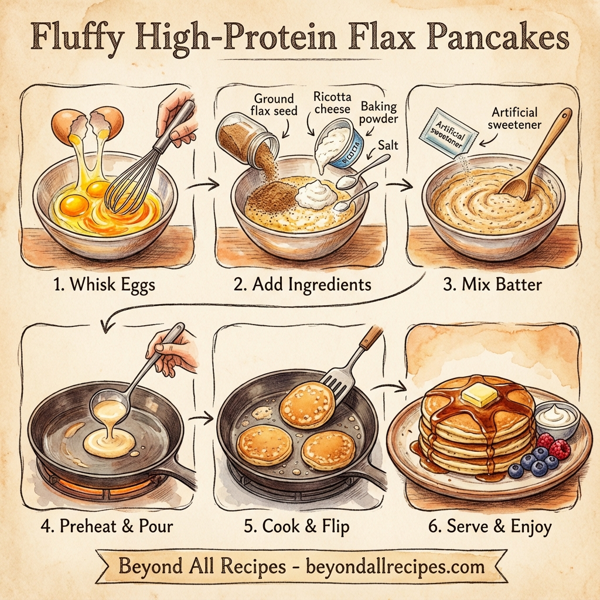 Fluffy High-Protein Flax Pancakes instructions