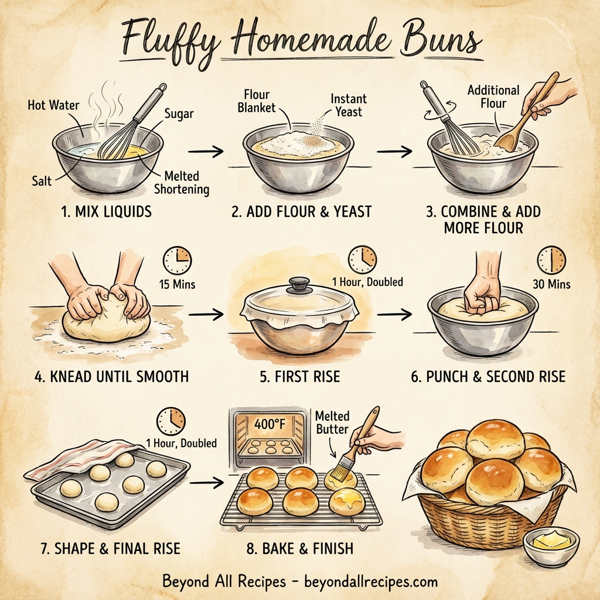 Fluffy Homemade Buns instructions