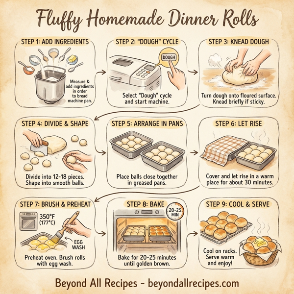 Fluffy Homemade Dinner Rolls instructions