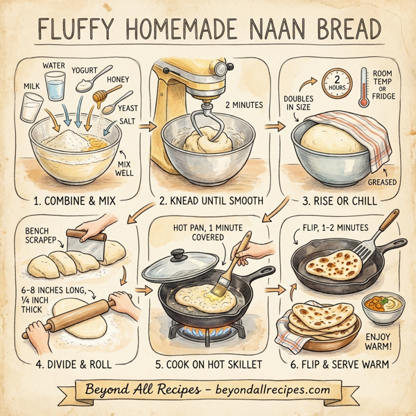 Fluffy Homemade Naan Bread instructions