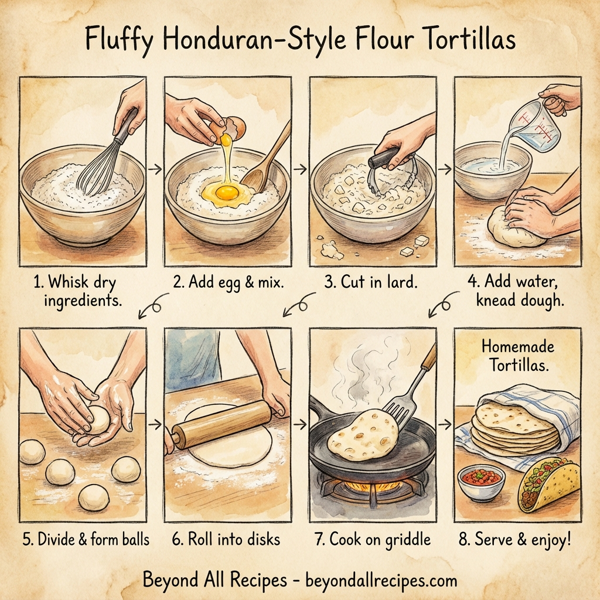 Fluffy Honduran-Style Flour Tortillas instructions