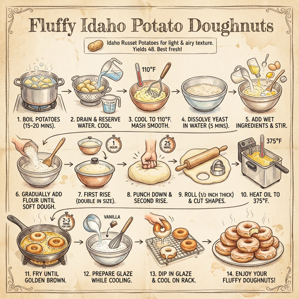 Fluffy Idaho Potato Doughnuts instructions