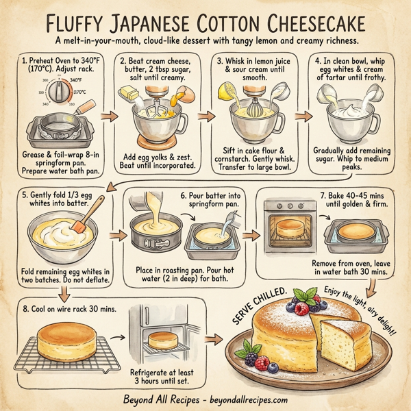 Fluffy Japanese Cotton Cheesecake instructions