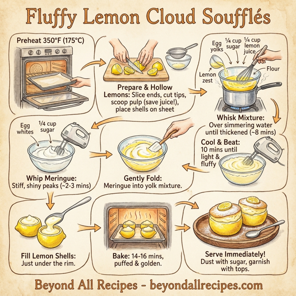 Fluffy Lemon Cloud Soufflés instructions