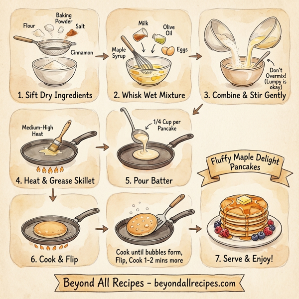 Fluffy Maple Delight Pancakes instructions