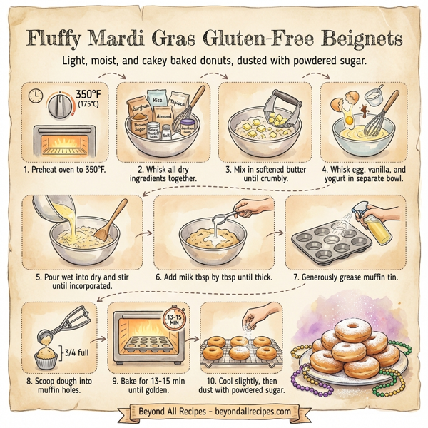 Fluffy Mardi Gras Gluten-Free Beignets instructions