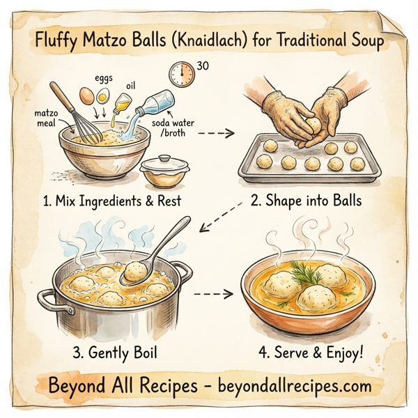 Fluffy Matzo Balls (Knaidlach) for Traditional Soup instructions