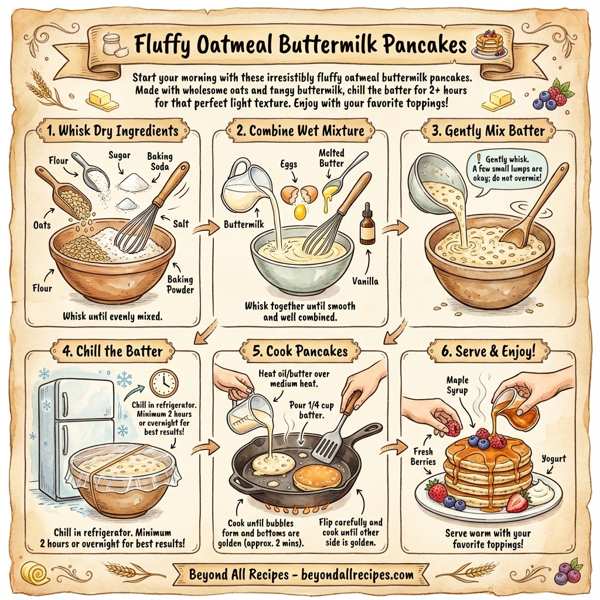 Fluffy Oatmeal Buttermilk Pancakes instructions