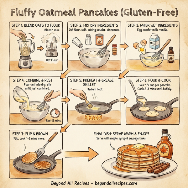 Fluffy Oatmeal Pancakes (Gluten-Free) instructions