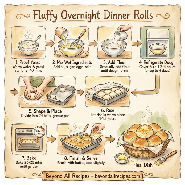Fluffy Overnight Dinner Rolls instructions