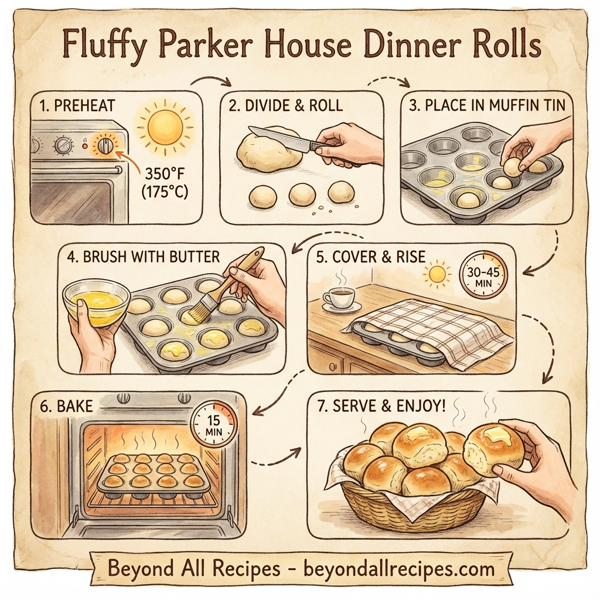 Fluffy Parker House Dinner Rolls instructions
