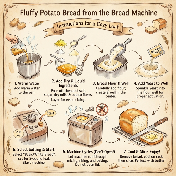 Fluffy Potato Bread from the Bread Machine instructions