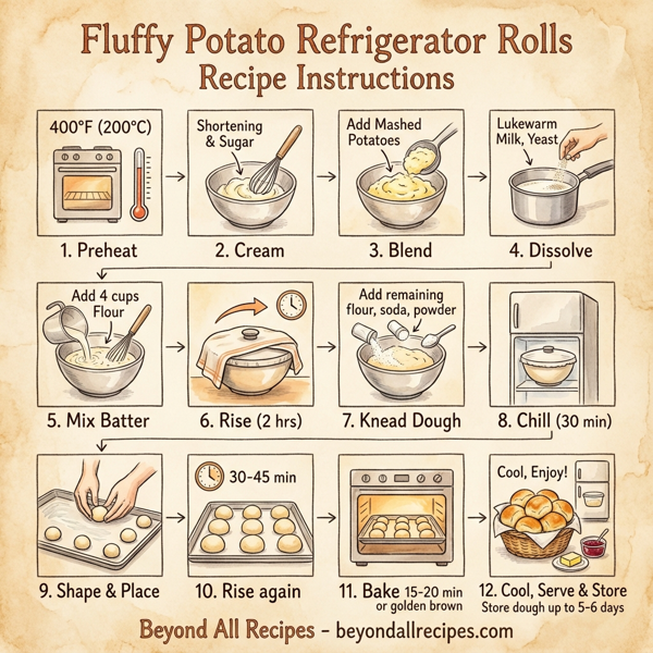 Fluffy Potato Refrigerator Rolls instructions