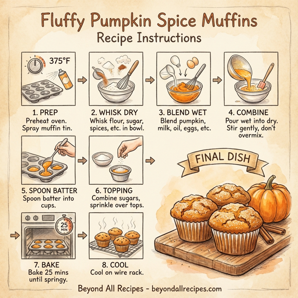 Fluffy Pumpkin Spice Muffins instructions
