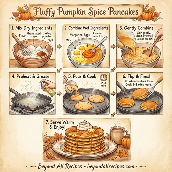 Fluffy Pumpkin Spice Pancakes instructions