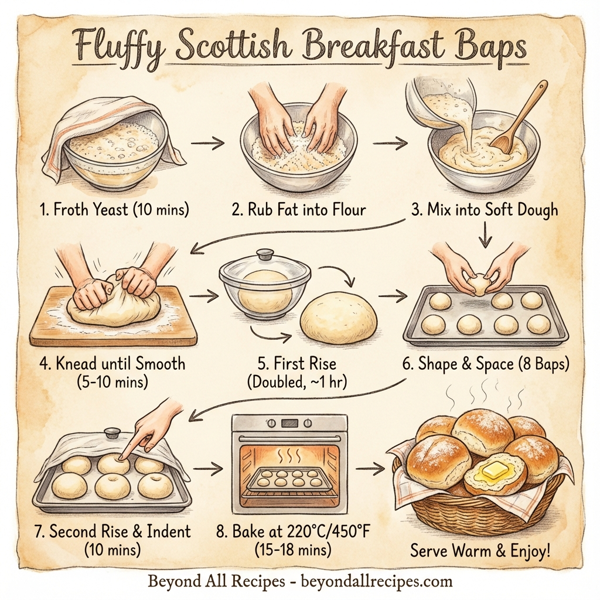 Fluffy Scottish Breakfast Baps instructions