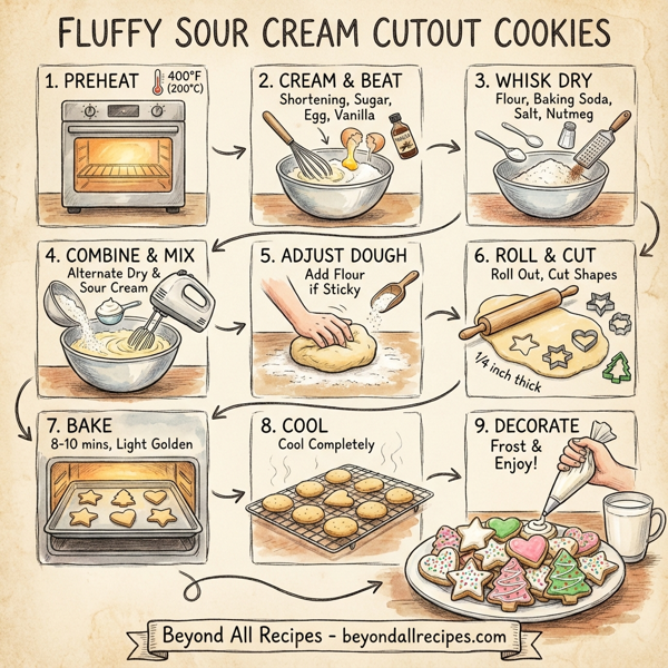 Fluffy Sour Cream Cutout Cookies instructions