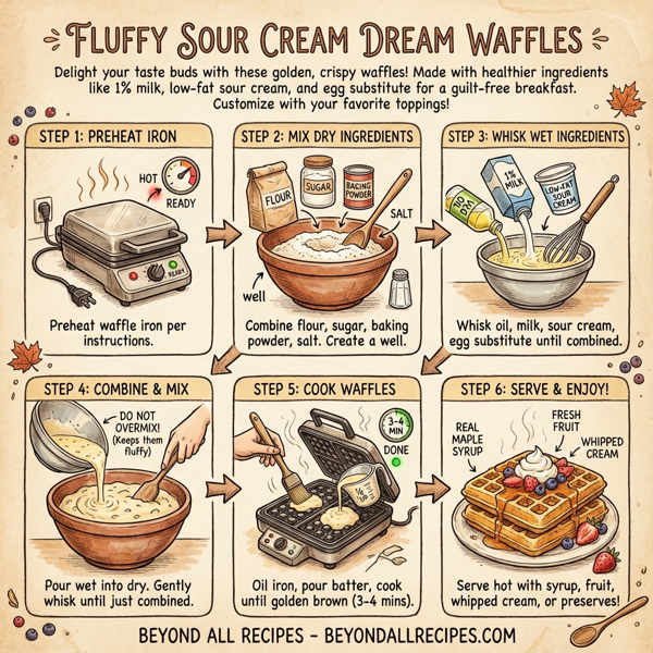 Fluffy Sour Cream Dream Waffles instructions