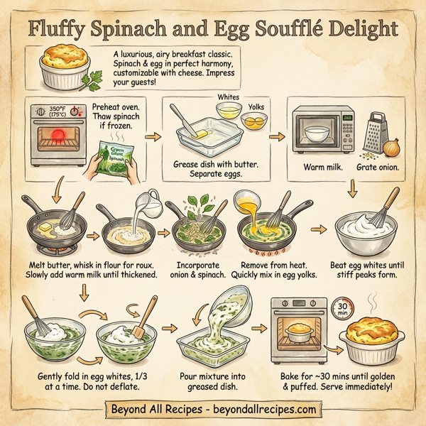 Fluffy Spinach and Egg Soufflé Delight instructions