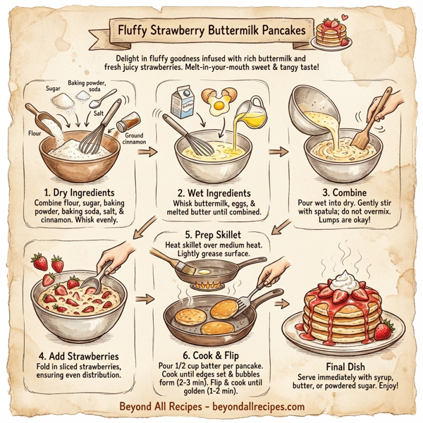 Fluffy Strawberry Buttermilk Pancakes instructions