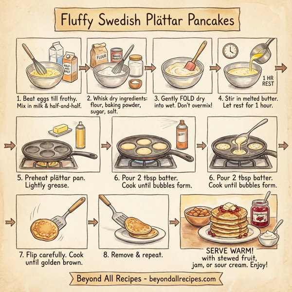 Fluffy Swedish Plättar Pancakes instructions