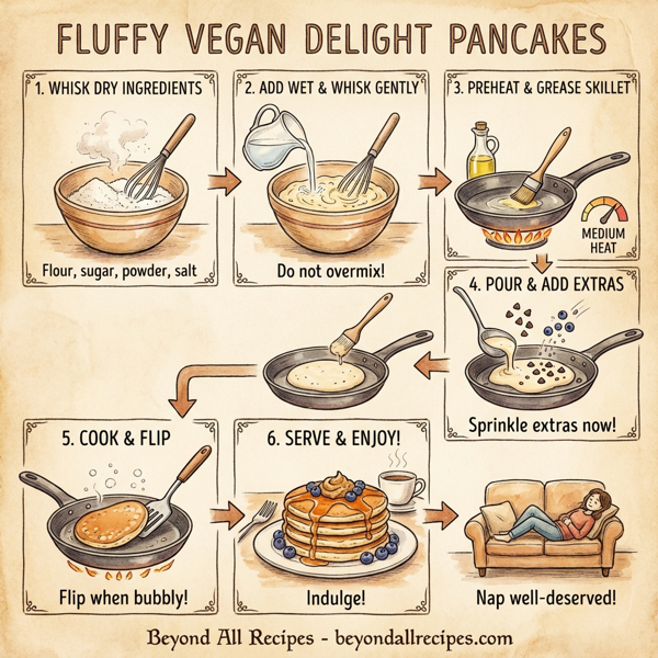 Fluffy Vegan Delight Pancakes instructions
