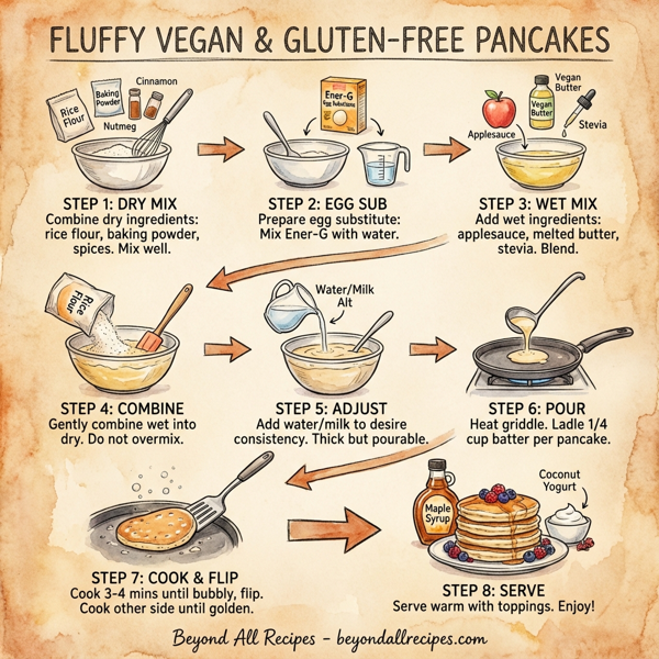 Fluffy Vegan & Gluten-Free Pancakes instructions